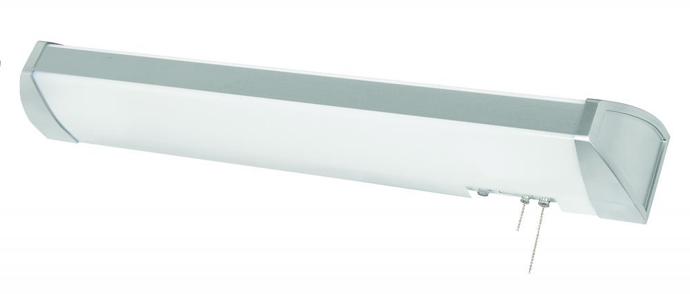 AFX Lighting IDB332E8BN White Frosted Acrylic Overbed Light Fixture with Brushed Nickel Accents