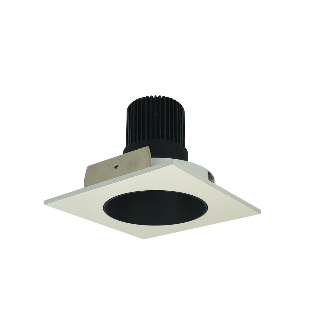 4" Iolite LED Square Reflector with Round Aperture, 800lm / 14W, 5000K, Black Reflector / White