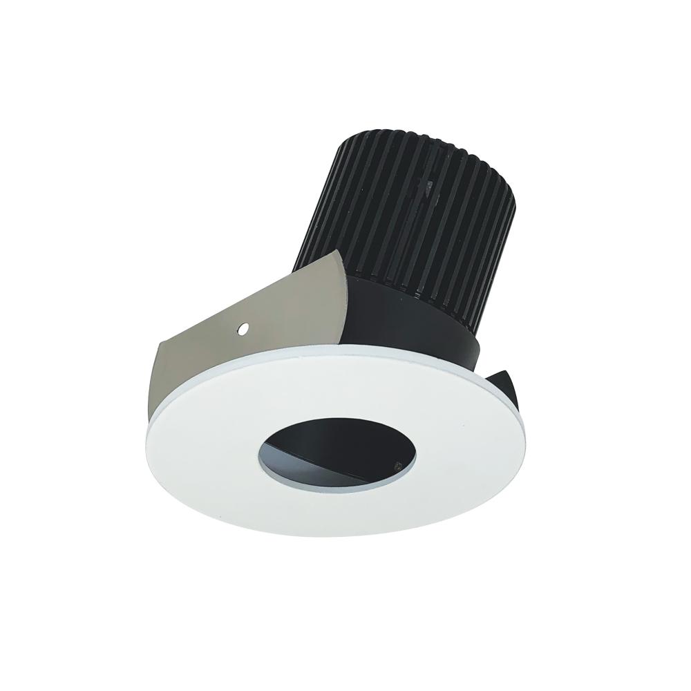 2" Iolite LED Round Adjustable Pinhole, 1000lm / 14W, 2700K, Black Pinhole / Matte Powder White