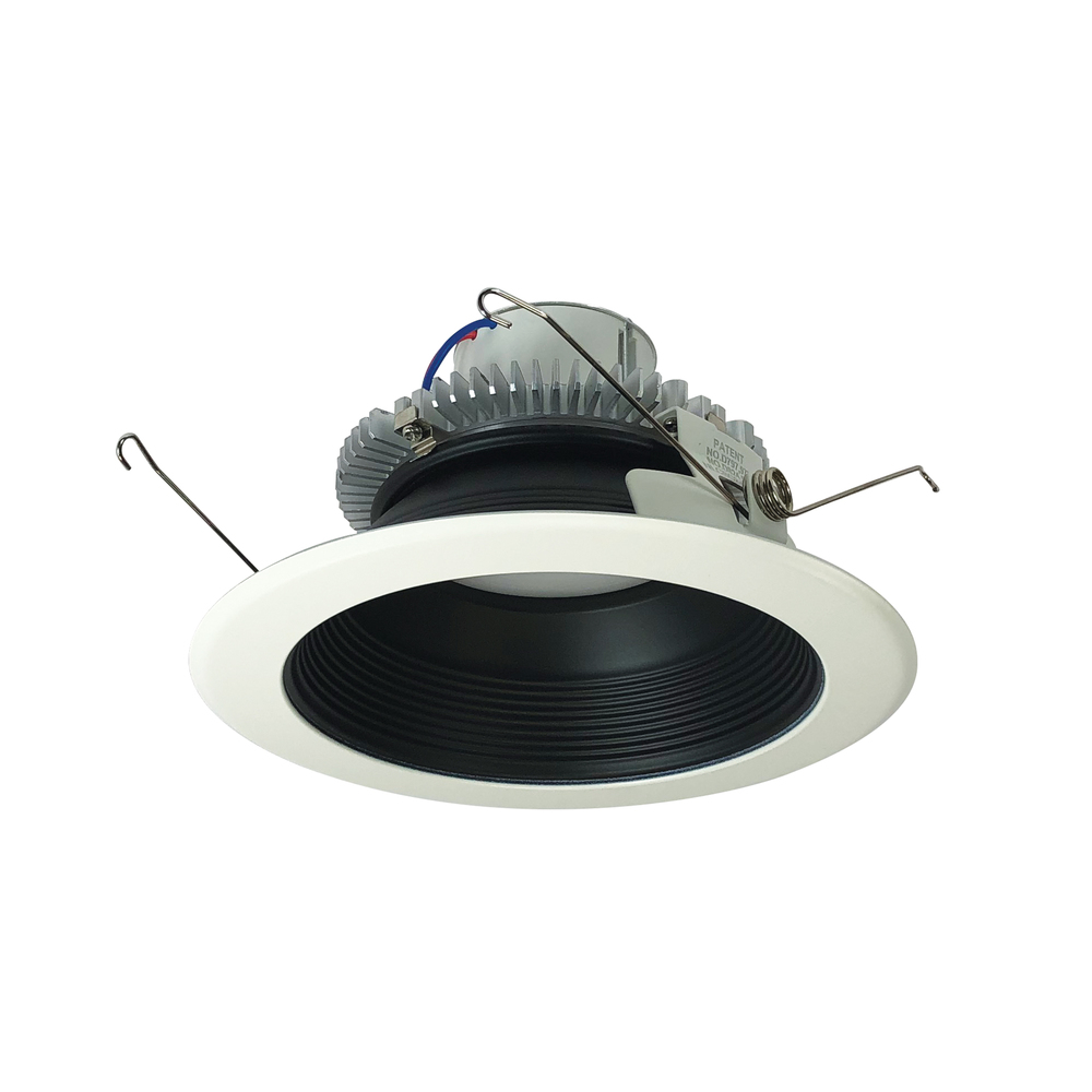 6" Cobalt Click Round Retrofit Baffle, 750lm / 10W, 3000K, Black Baffle / White Flange