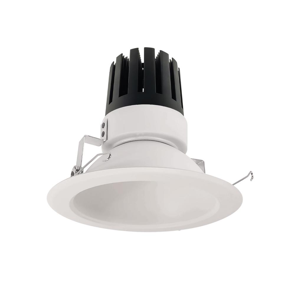 6" Marquise III Round Open Reflector, 2000lm, 3000K, Flood Optic, White Reflector/White Flange