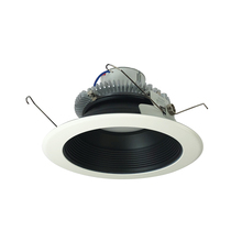 Nora NLCBC2-65230BW/A - 6" Cobalt Click Round Retrofit Baffle, 750lm / 10W, 3000K, Black Baffle / White Flange