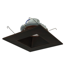 Nora NLCBC2-65635BZBZ/A - 6" Cobalt Click Square Retrofit Reflector with Square Aperture, 750lm / 10W, 3500K, Bronze