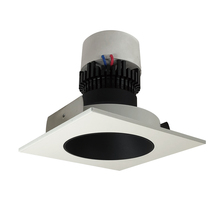 Nora NPR-4SNDC27XBW - 4" Pearl LED Square Retrofit Reflector with Round Aperture, 1000lm / 12W, 2700K, Black Reflector