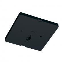 Nora NT-337B - Square Monopoint Canopy for Low Voltage Track Head, Black Finish