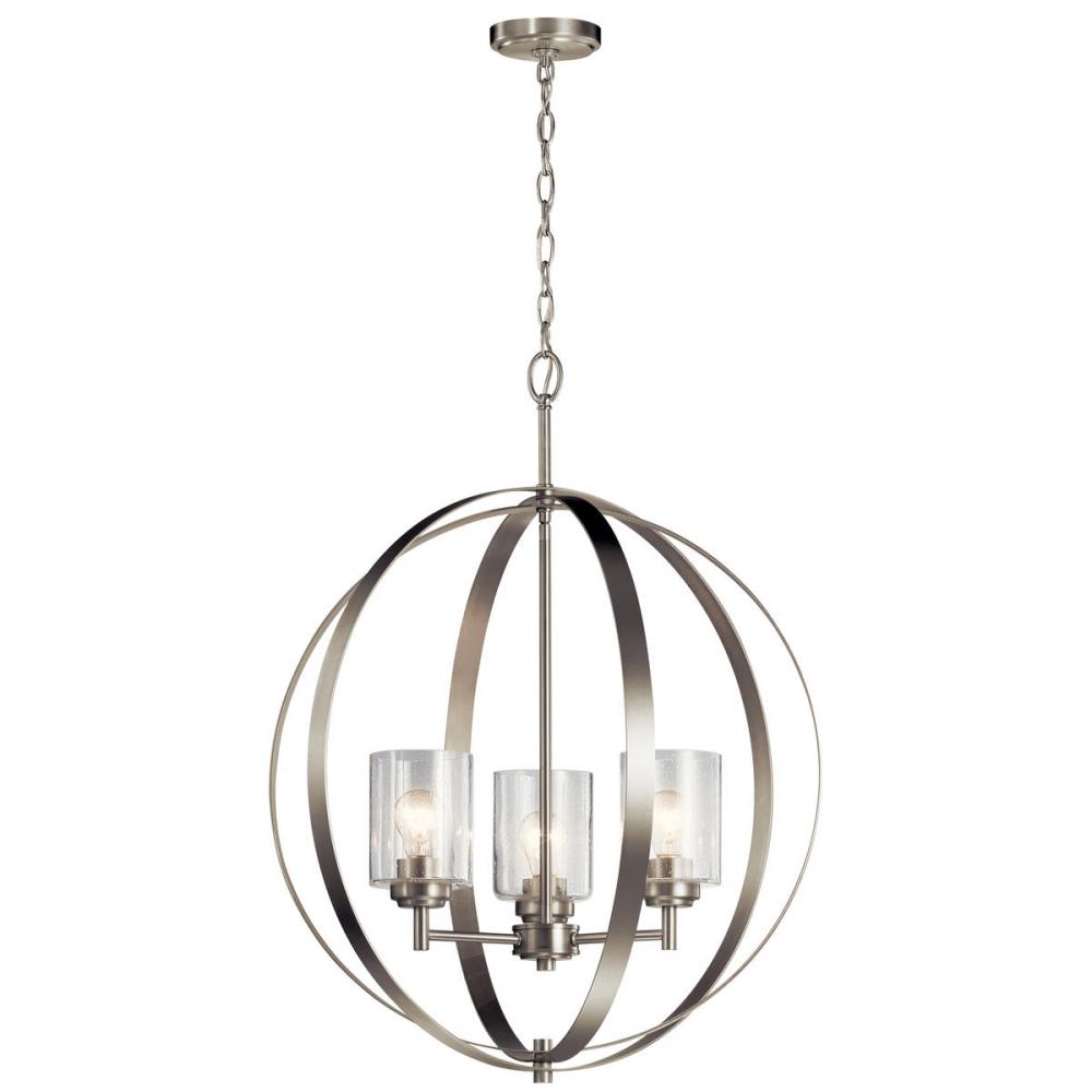 Winslow 3 Light Chandelier Brushed Nickel
