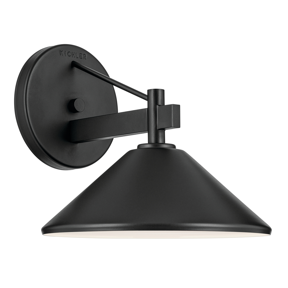 Ripley 10" 1-Light Outdoor Wall Light in Black