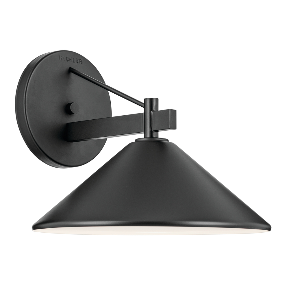 Ripley 12" 1-Light Outdoor Wall Light in Black