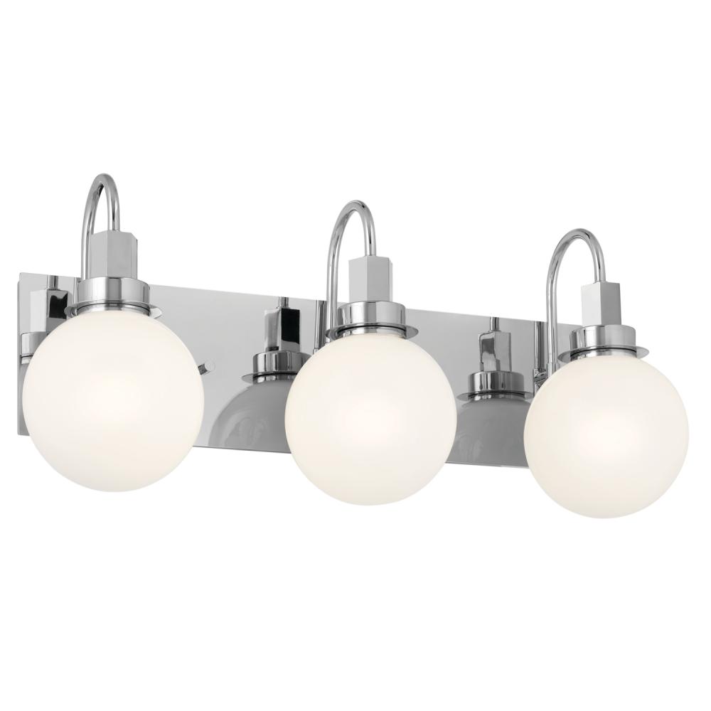 Hex 22.75 Inch 3 Light Vanity with Opal Glass in Chrome