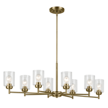Kichler 44035NBR - Winslow 14.75" 8-Light Chandelier with Clear Seeded Glass in Natural Brass