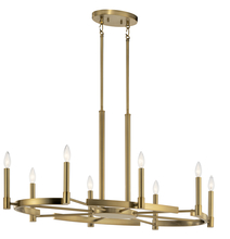 Kichler 52429BNB - Tolani 8 Light Oval Chandelier Brushed Natural Brass