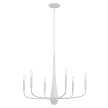 Kichler 52525WH - Deela 28 Inch 6 Light Chandelier in White