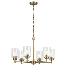 Kichler 52616NBR - Winslow 16.5" 6-Light Chandelier with Clear Seeded Glass in Natural Brass