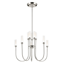Kichler 52757PNLED - Moraine 30 Inch LED 10 Light 2-Tier Chandelier in Polished Nickel