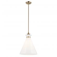 Kichler 52775CPZ - Laria 16 Inch 1 Light Pendant with Opal Glass in Champagne Bronze