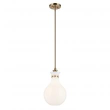 Kichler 52776CPZ - Laria 9.75 Inch 1 Light Pendant with Opal Glass in Champagne Bronze