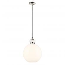 Kichler 52779PN - Laria 15 Inch 1 Light Pendant with Opal Glass in Polished Nickel