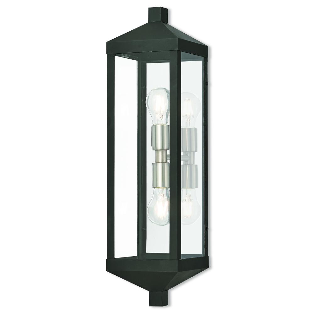 2 Lt BK Outdoor Wall Lantern