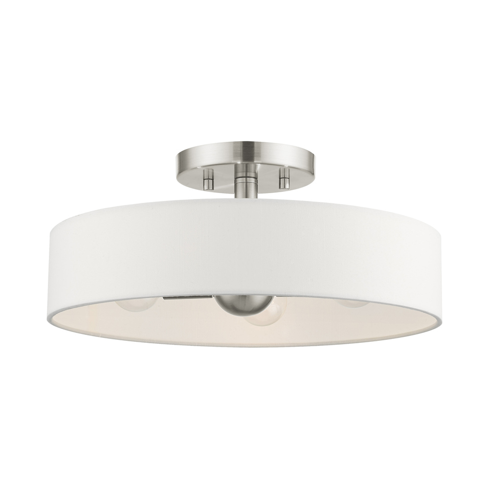 4 Lt Brushed Nickel Semi Flush Mount