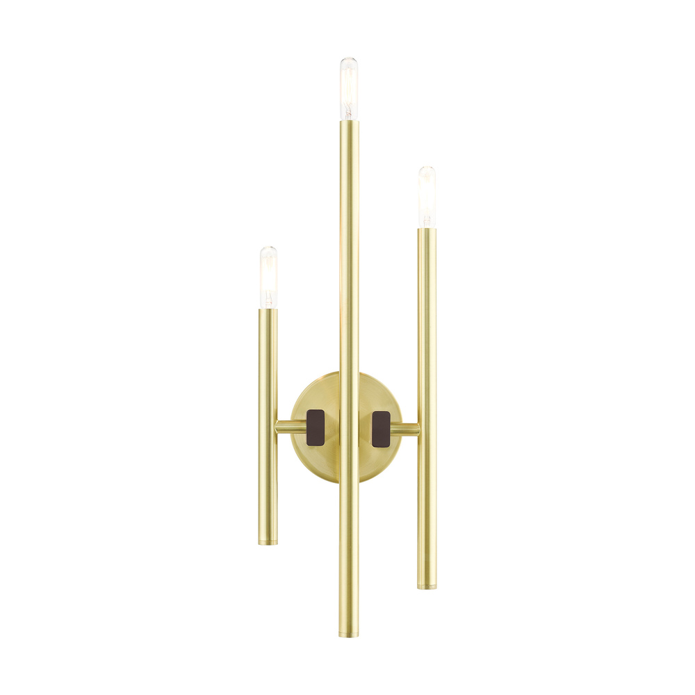 3 Lt Satin Brass ADA Triple Sconce