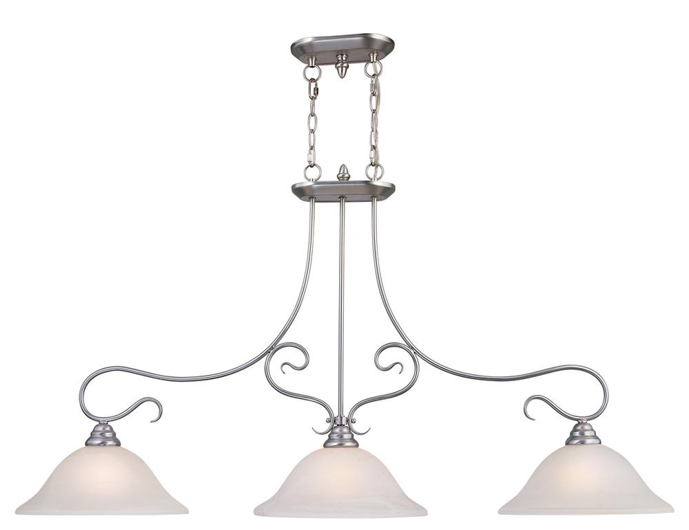 3 Light Brushed Nickel Island