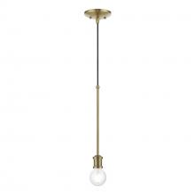 Livex Lighting 47161-01 - 1 Light Antique Brass Single Pendant