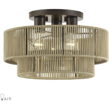 Livex Lighting 53143-92 - 3 Light English Bronze Large Semi-Flush