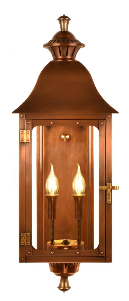 The CopperSmith Biltmore  Antler Hill 23" Tall Copper Electric Wall Mount Outdoor LT Lantern