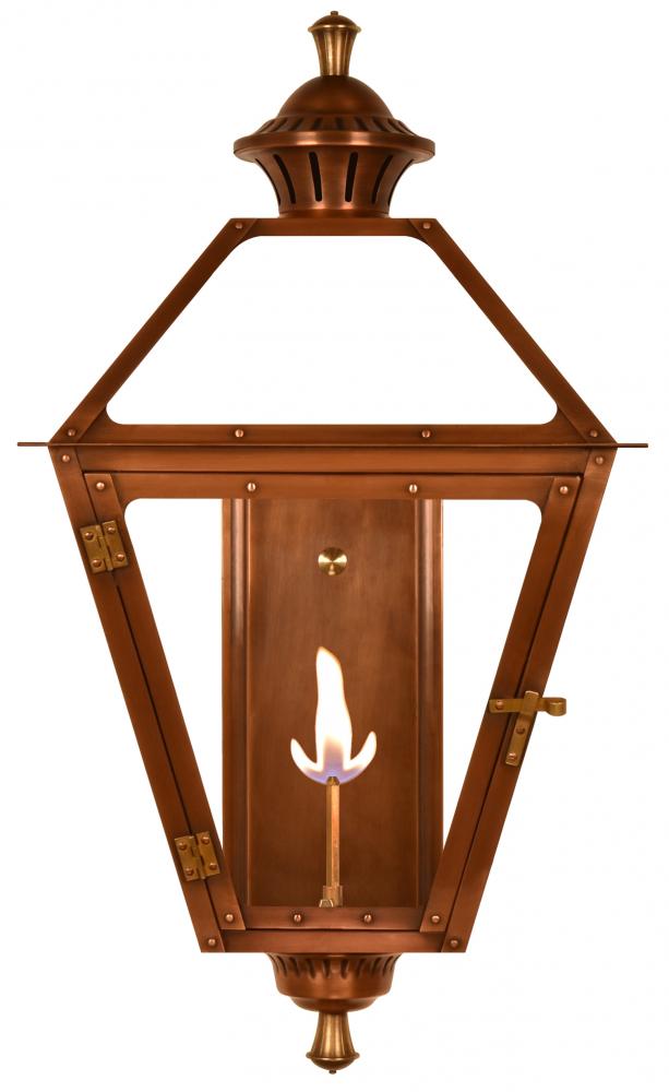The CopperSmith Biltmore Collection Amherst 23" Tall Copper Gas Wall Mount Outdoor Light Lantern