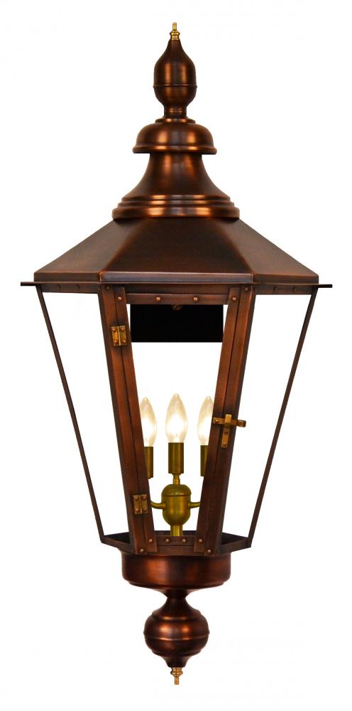 The CopperSmith Eslava Street 40" Tall Copper Electric Wall Mount Outdoor Light Lantern Sconce