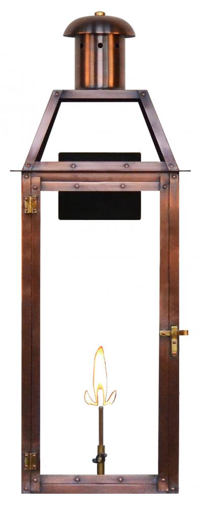 The CopperSmith Oakley 33" Tall Copper Gas Wall Mount Outdoor Light Lantern Sconce