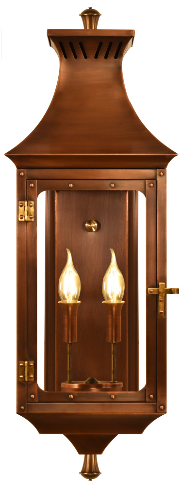 The CopperSmith Biltmore Collection Pinnacle 30" Tall Copper Electric Wall Mount Outdoor LT Lant