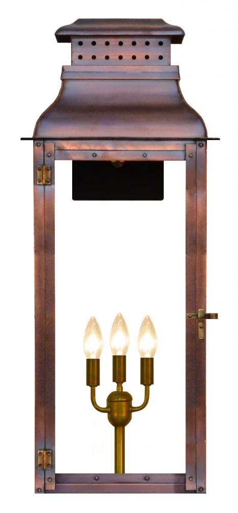 The CopperSmith Palmetto Street 29" Tall Copper Electric Wall Mount Outdoor Light Lantern Sconce