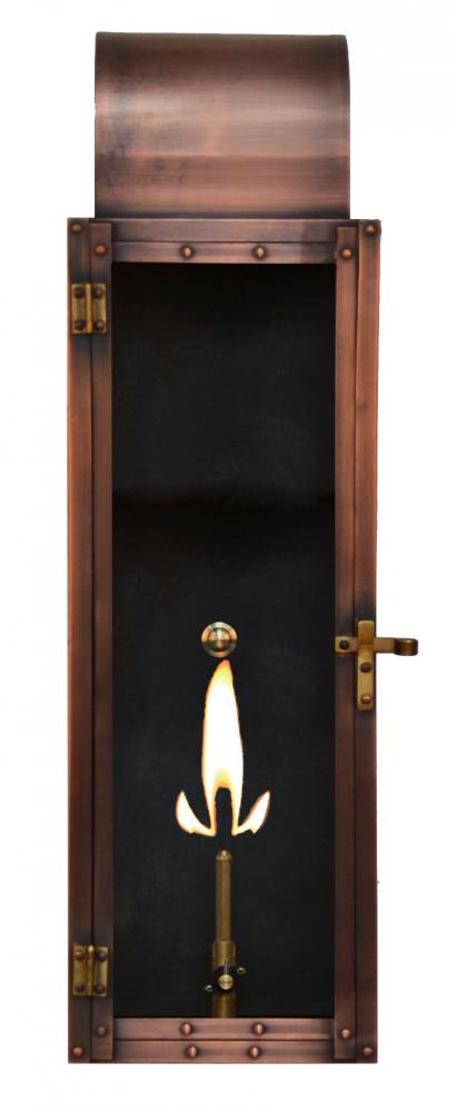 The CopperSmith Whitney 24" Tall Copper Gas Wall Mount Outdoor Light Lantern Sconce