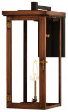 The Coppersmith DN23G - The CopperSmith Dinardi 23" Tall Copper Gas Wall Mount Outdoor Light Lantern Sconce