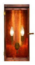 The Coppersmith LU18E - The CopperSmith Luna 18" Tall Copper Electric Wall Mount Outdoor Light Lantern Sconce