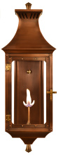 The Coppersmith PC30G - The CopperSmith Biltmore Collection Pinnacle 30" Tall Copper Gas Wall Mount Outdoor Light Lanter