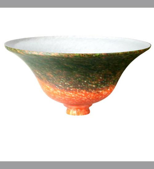 13" Wide Pate-de-Verre Bell Shade