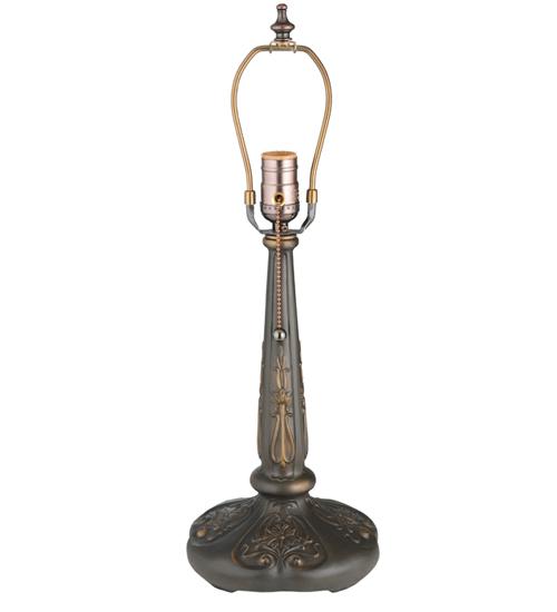 12.5" High Nouveau Flower Accent Lamp Base