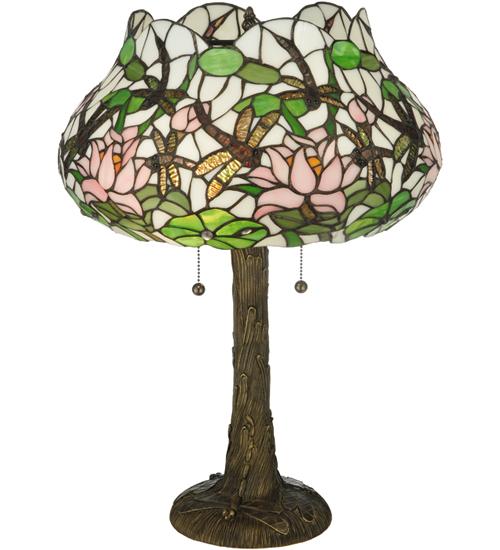 22.5"H Dragonfly Flower Table Lamp