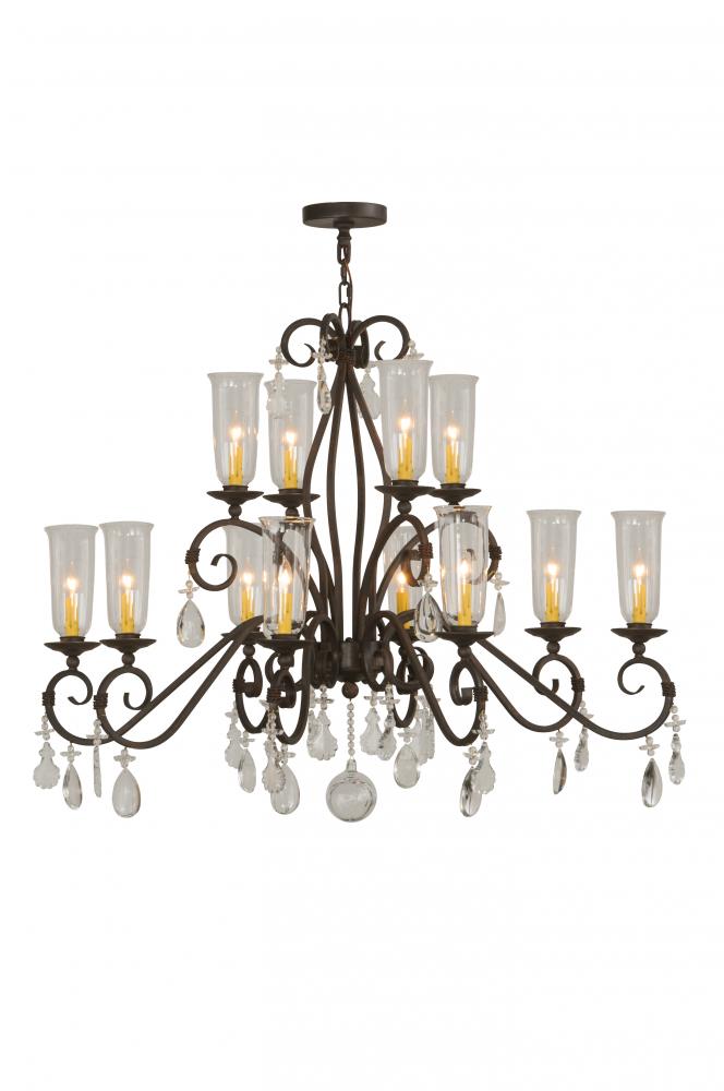 48" Wide Zola 12 Light Two Tier Chandelier