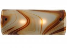 Meyda Green 113008 - 18" Wide Cognac Swirl Glass Wall Sconce