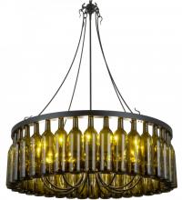 Meyda Green 158134 - 38"W Tuscan Vineyard Estate 36 Wine Bottle Chandelier