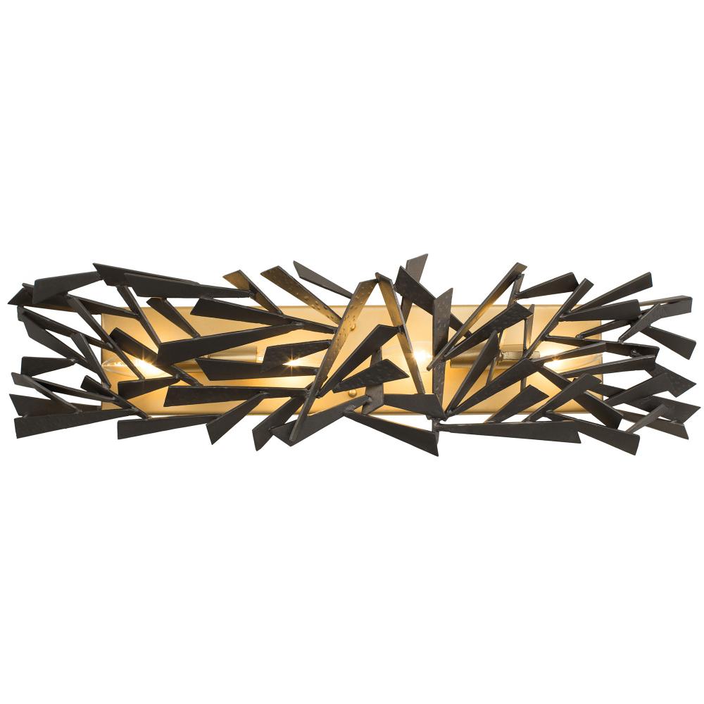 Bermuda 4-Lt Bath - Antique Gold/Rustic Bronze