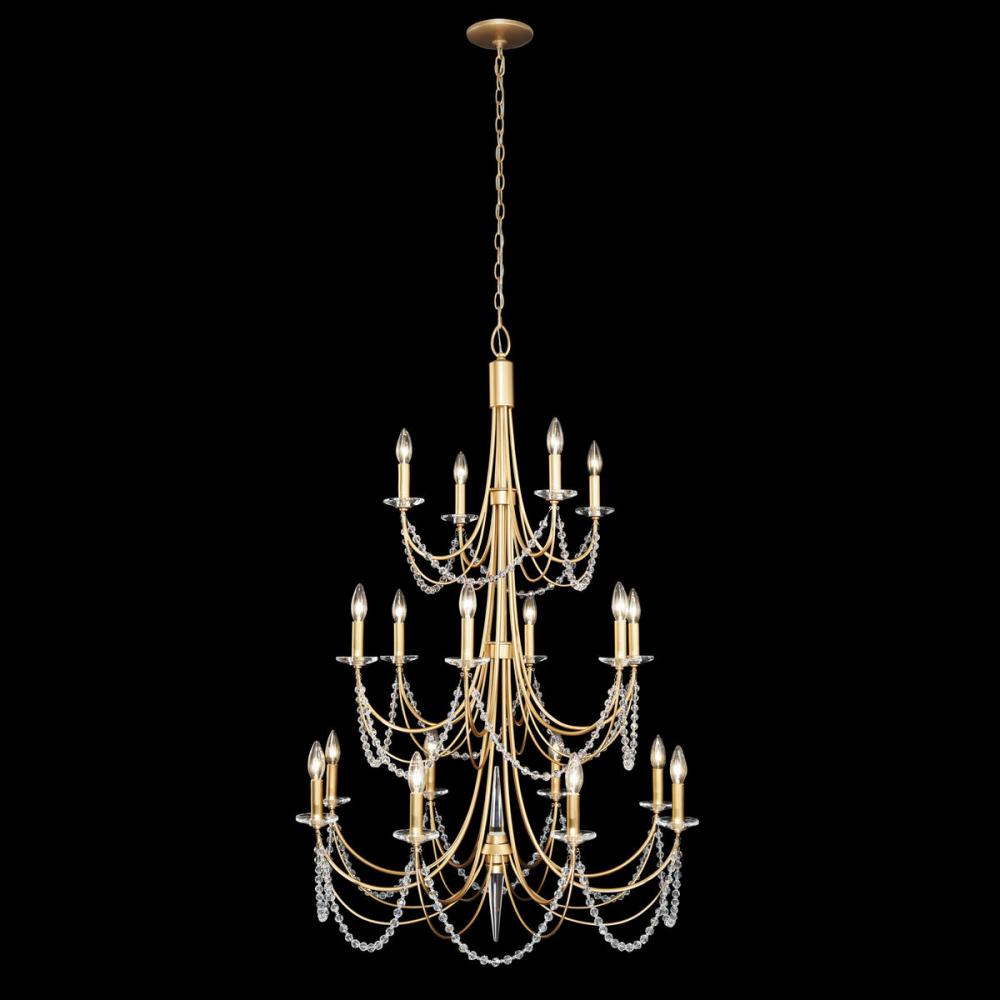Brentwood 18-Lt 3-Tier Chandelier - French Gold