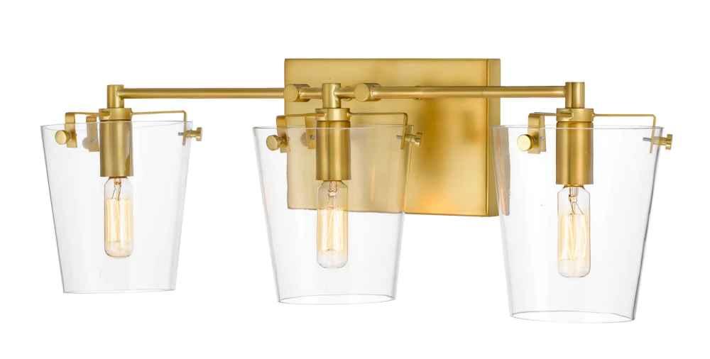 Arlo 3-Lt Bath - Black/Satin Brass