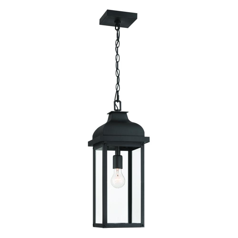 Madrid 1 Light Outdoor Pendant, Weathered Brass