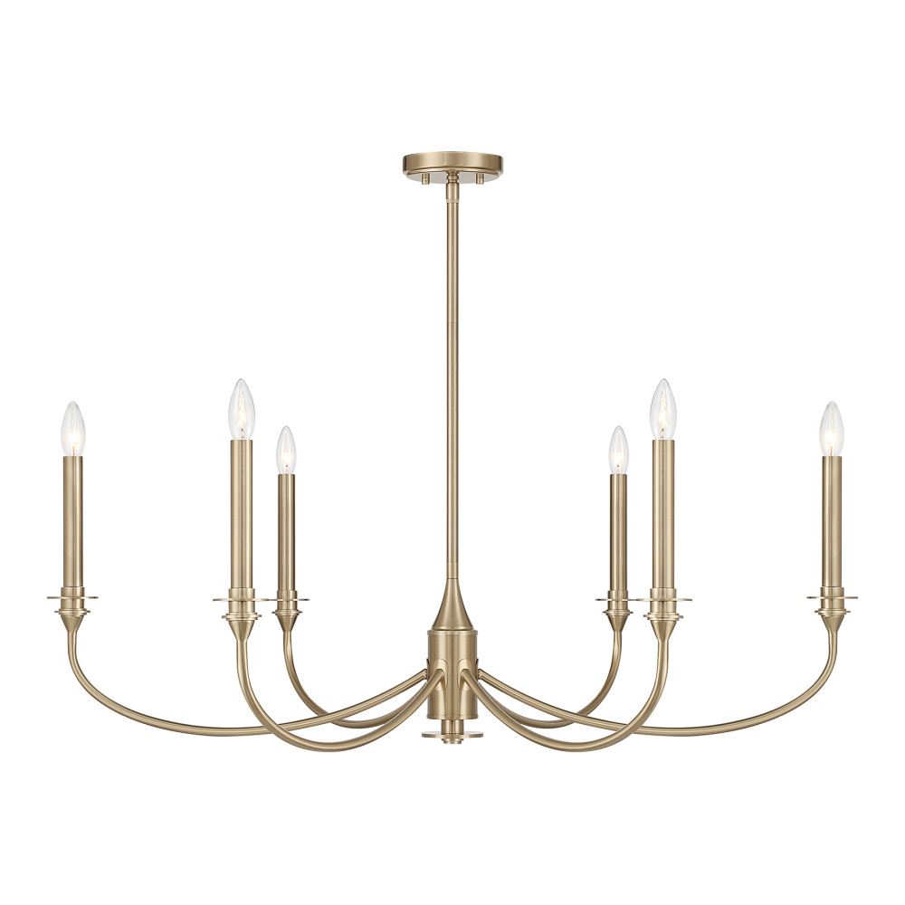 Coventry 6-Light Chandelier in Noble Brass