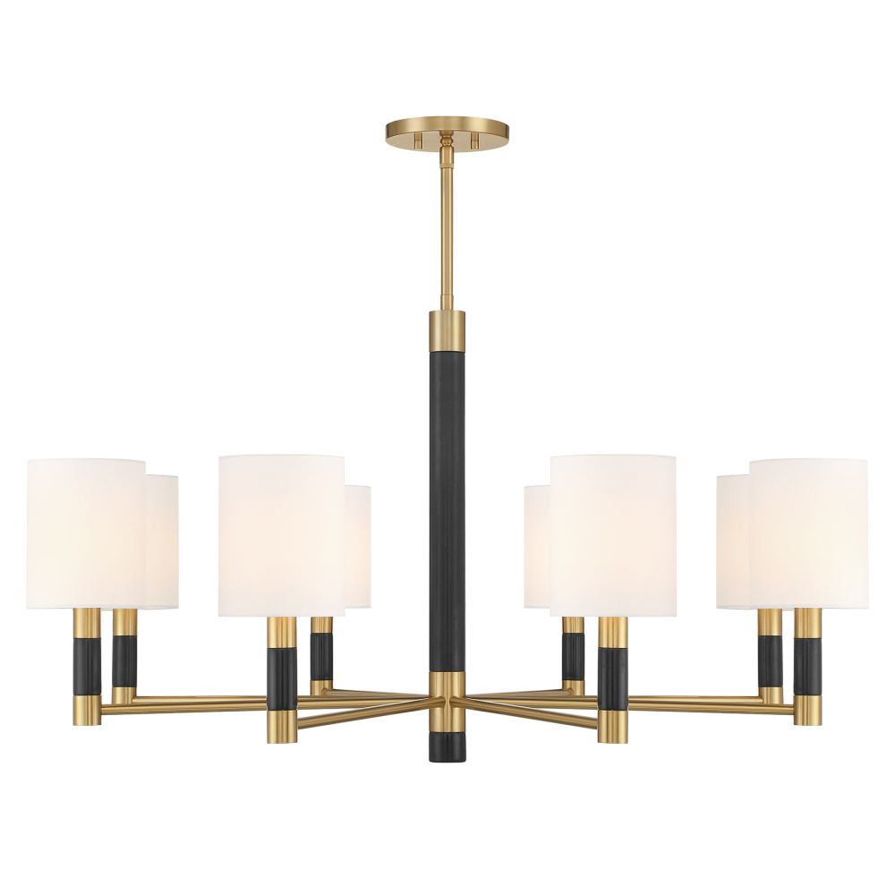 Conrad 8-Light Chandelier in Warm Brass
