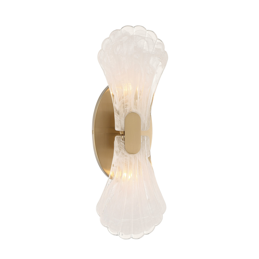 Bancroft 2-Light Wall Sconce in Noble Brass